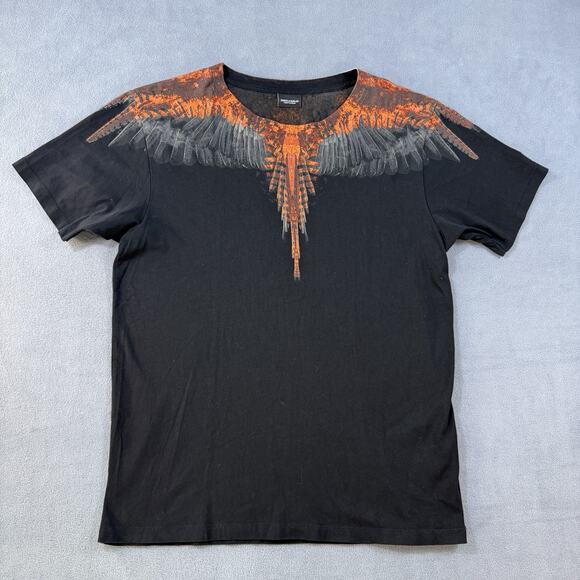 Marcelo Burlon Shirt Mens XS Black Icon Wings County Of Milan Short Sleeve Tee